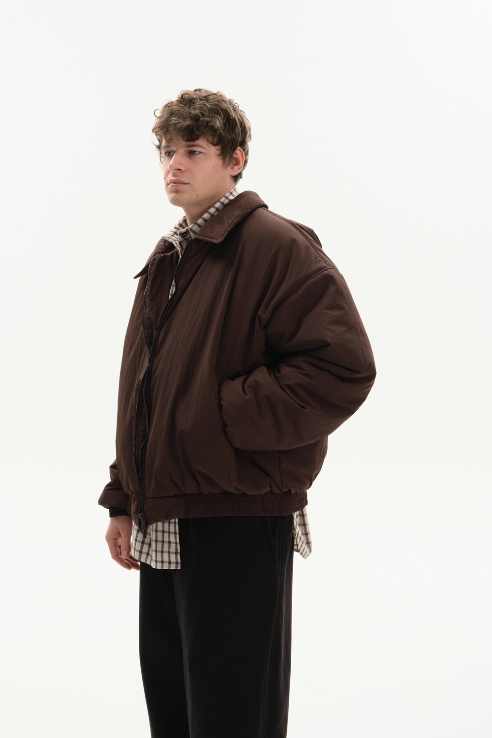 Куртка «Bomber Texture» шоколадна – фото 3 Куртка «Bomber Texture» шоколадна – skripka.com.ua – фото 3