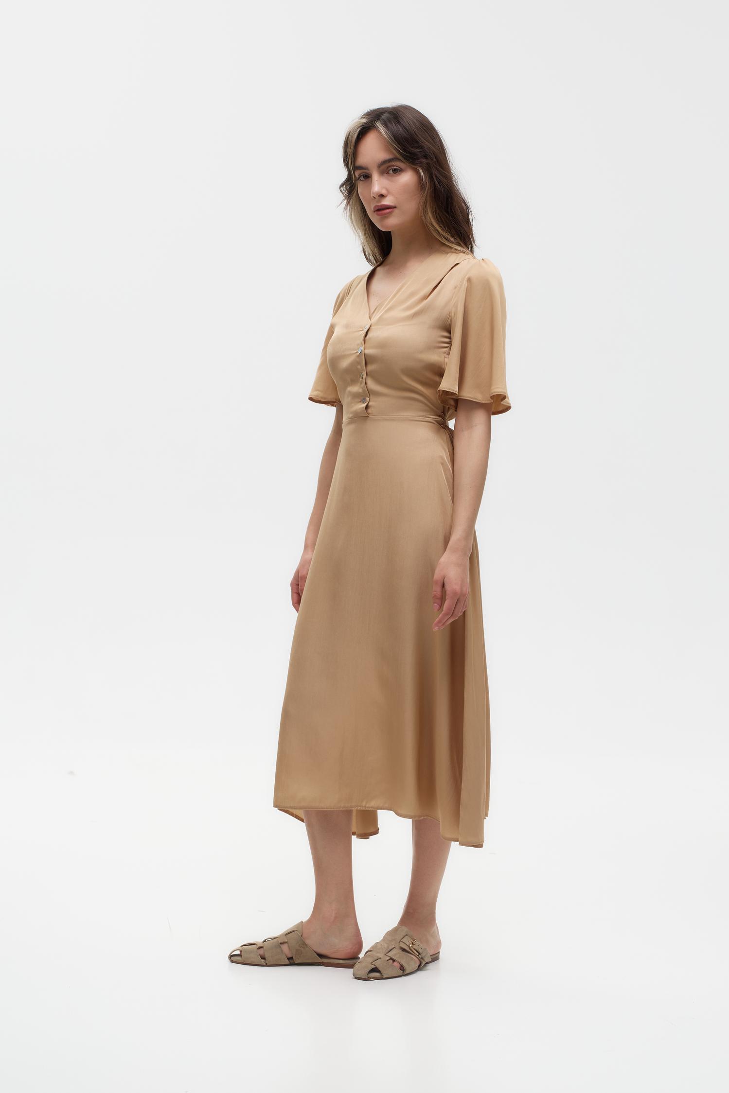 1500×02 Сукня «Tencel» гірчична