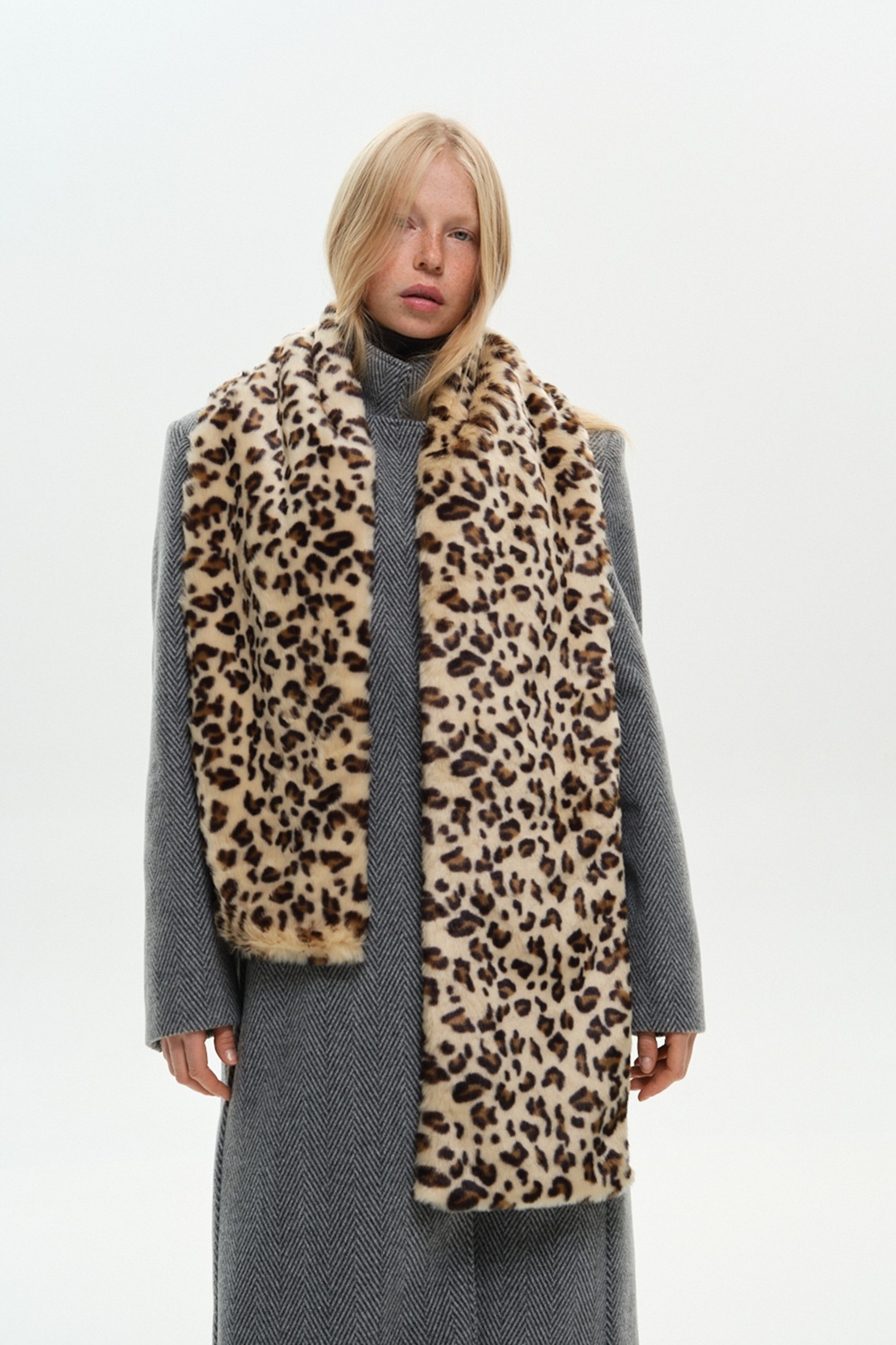 Шарф “Fur Fur” леопардовий
